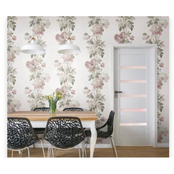 RoomMates Peel Stick Wallpaper Vintage Floral Botanical Vinyl Accent Wall 28.3 F - Picture 4 of 14